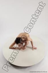 Nude Man White Slim Short Brown Sitting poses - ALL Sitting poses - on knees Multi angles poses Realistic